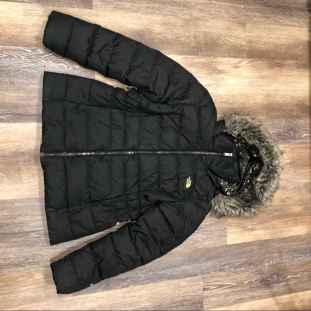 North Face Puffer Jacket With Faux Fur Hood